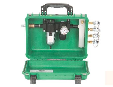 Caja de filtración del sistema de distribución de aire respirable
